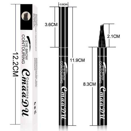 CmaaDu 4 head eyebrow pencil four point eyebrow pencil easy to dry - V.I.P Digital Presence