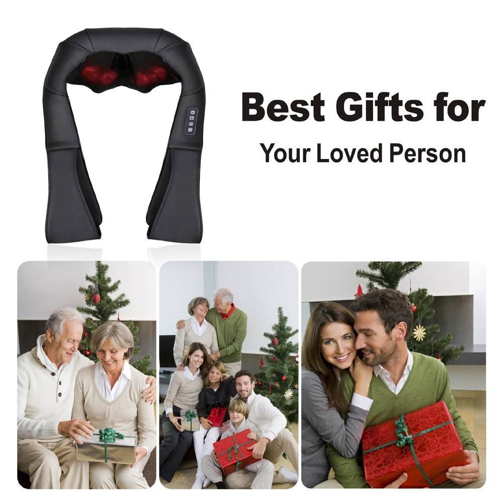 LUYAO LY-580A+1 shiatsu deep kneading heated Neck shoulder back body massager massage belt shawl massage machine - V.I.P Digital Presence