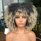Female Hair African Small Curly Hair Explosion Head Black Chemical Fiber Wig Full Head Set - V.I.P Digital Presence