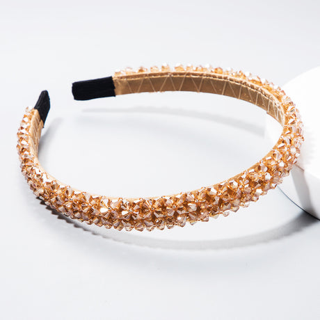 Korean Style Thin Edge Crystal Headband Women's Fashion Super Flash Headband Party Press Hair Accessories - V.I.P Digital Presence
