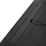 70 inch classic and traditional executive desk with metal trim, writing desk with 2 file drawers, USB ports, and sockets, black - V.I.P Digital Presence