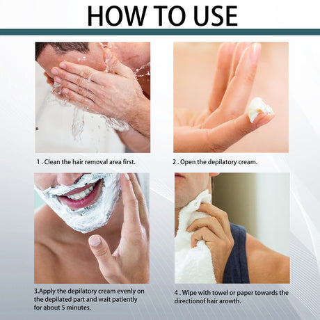 Men's Hair Removal Cream, Facial Armpit Leg Chest Hair Clean Not Damaging Skin Hair Removal Cream - V.I.P Digital Presence