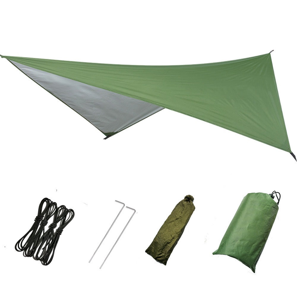 Toldo triangular multifuncional para exteriores, impermeable, resistente a la lluvia, protector solar, para acampar, para playa