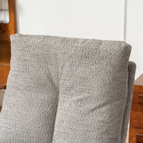 Accent Rocking Chair with Footrest High Back Rubber Wood Rocking Legs Bedroom Living Space - V.I.P Digital Presence