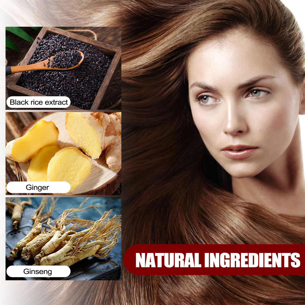 Black Rice Hair Spray Strengthen And Strengthen Hair Dense Hair Hydrating Repair Root Soft Hair Growth Spray - V.I.P Digital Presence