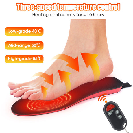 3-speed electric heating insole, USB charging heating insole, winter skiing warm insole, foot warmers for men and women - V.I.P Digital Presence