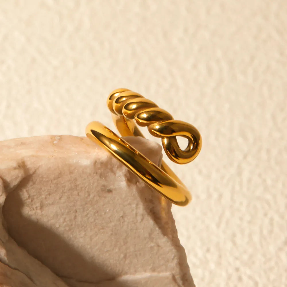 Stainless Steel Knot Bypass Ring - V.I.P Digital Presence