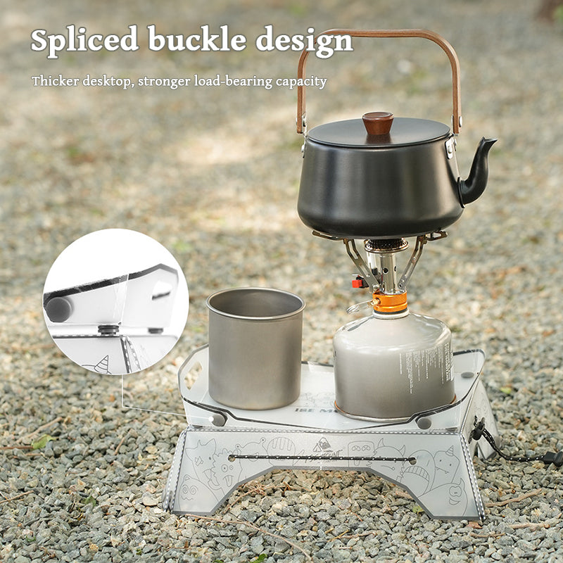 Folding Mini Table - Ultralight PP Camp Table & Tray (97g) Food-grade, Portable for Camping & Hiking Gear - V.I.P Digital Presence