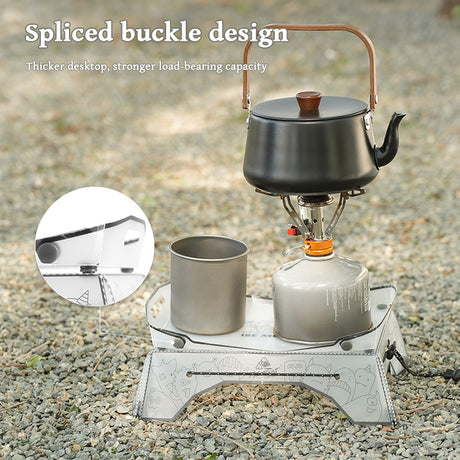 Folding Mini Table - Ultralight PP Camp Table & Tray (97g) Food-grade, Portable for Camping & Hiking Gear - V.I.P Digital Presence