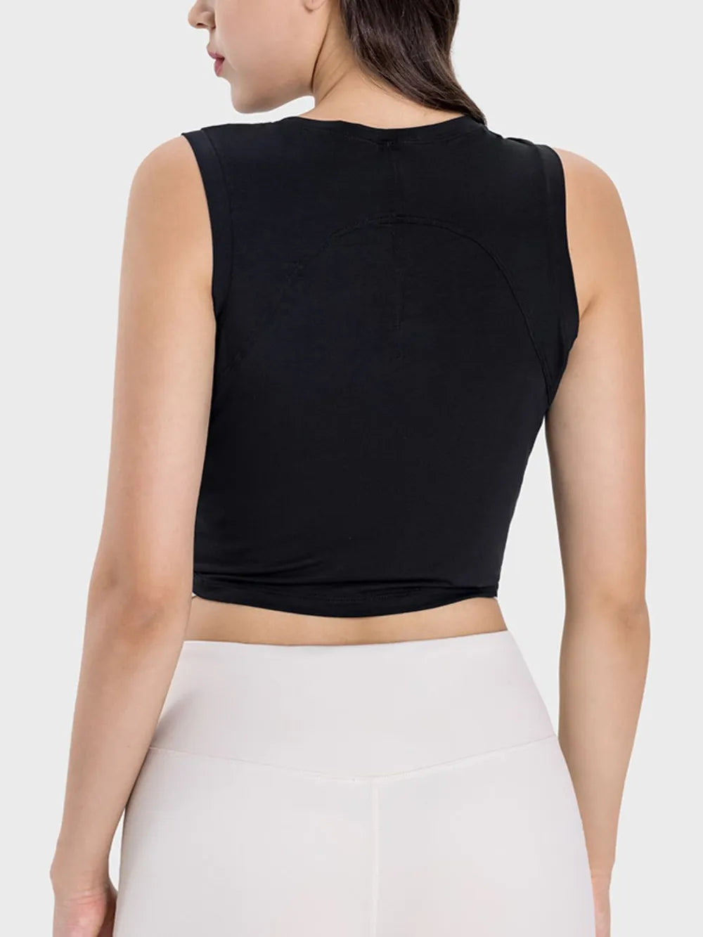 Drawstring Ruched Wide Strap Active Tank - V.I.P Digital Presence