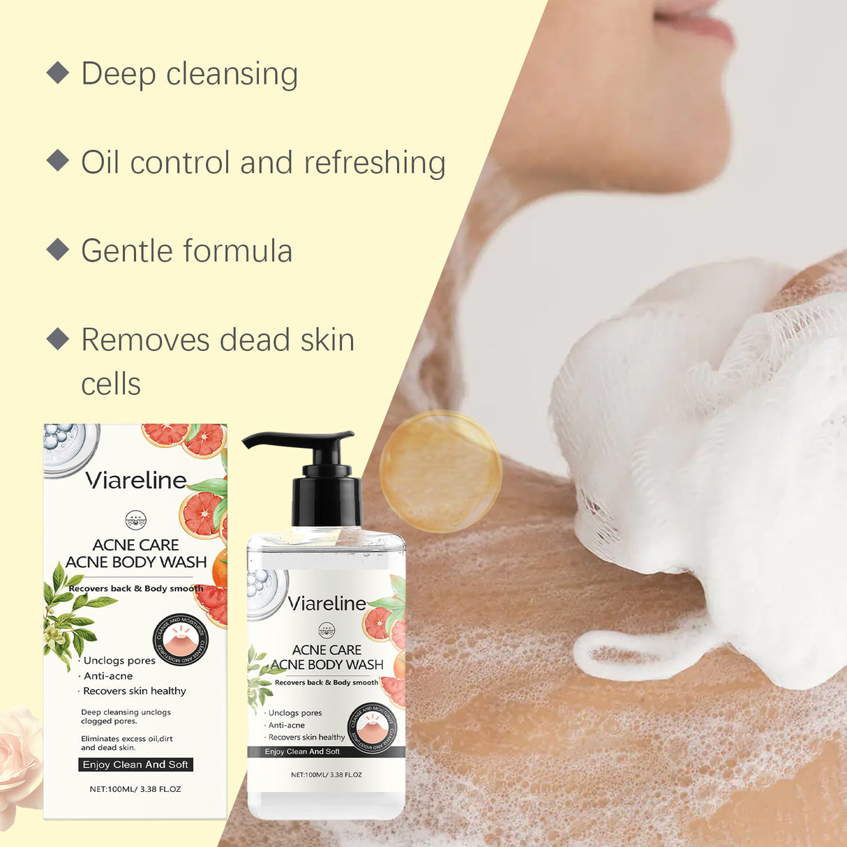 Soothing Repair Shower Gel Body Cleansing Care Hydrating Moisturizing Anti-Dryness Care For Skin
