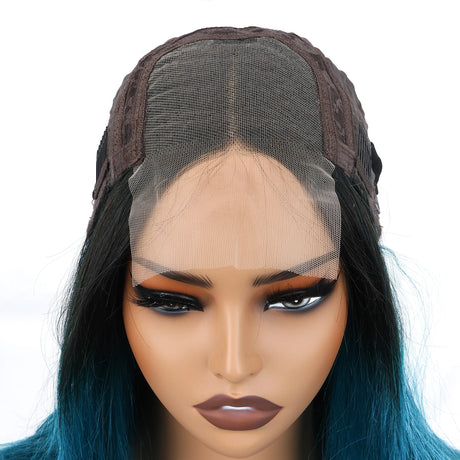 4x4 Lace Closure short Bob Wigs Human Hair T1B/green Color Bob Wig Double Drawn Straight Human hair Bob Lace Front Wig For Women - V.I.P Digital Presence