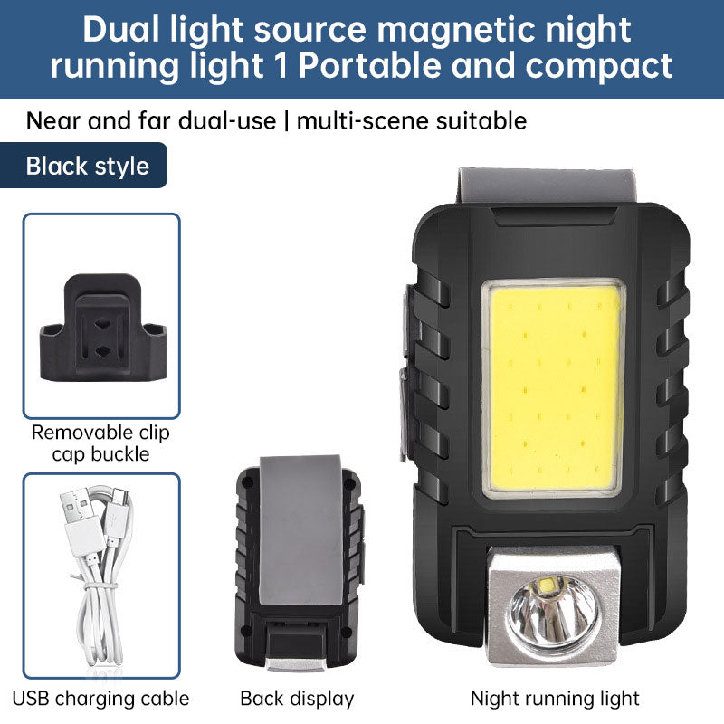 Outdoor Sports Night Running Safety Warning Light Field Floodlight Magnetic Suction Illumination Street Lamp Clip Cap Running Light - V.I.P Digital Presence