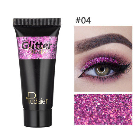 Makeup Pudaier monochrome glitter eyeshadow stage makeup face body glitter 12 color liquid eyeshadow - V.I.P Digital Presence