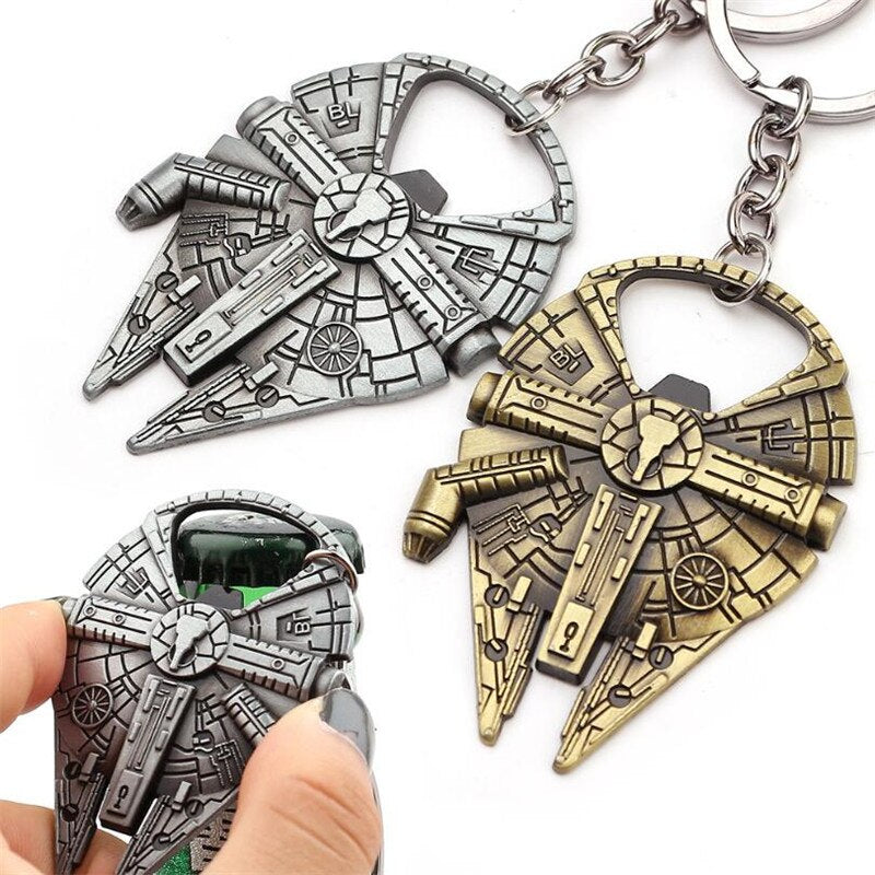 Movie Millennium Falcon Key Chain Cosplay Badge Bottle Opener Fashion Fancy Funny Souvenir Gift Spaceship Key Ring - V.I.P Digital Presence