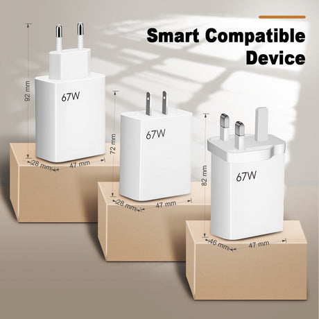 67W ultra fast charging charger with fast flash charging head - V.I.P Digital Presence