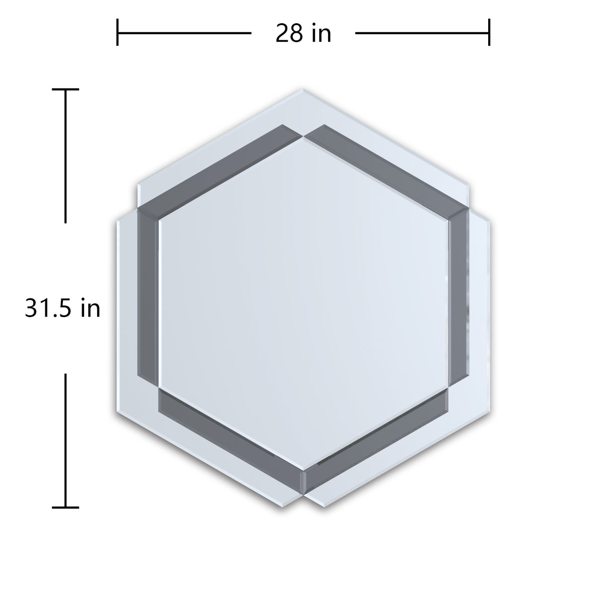 28 x 31.5 inches Wall-Mounted Silver Decorative Round Wall Mirror for Home, Living Room, Bedroom, Entryway - V.I.P Digital Presence