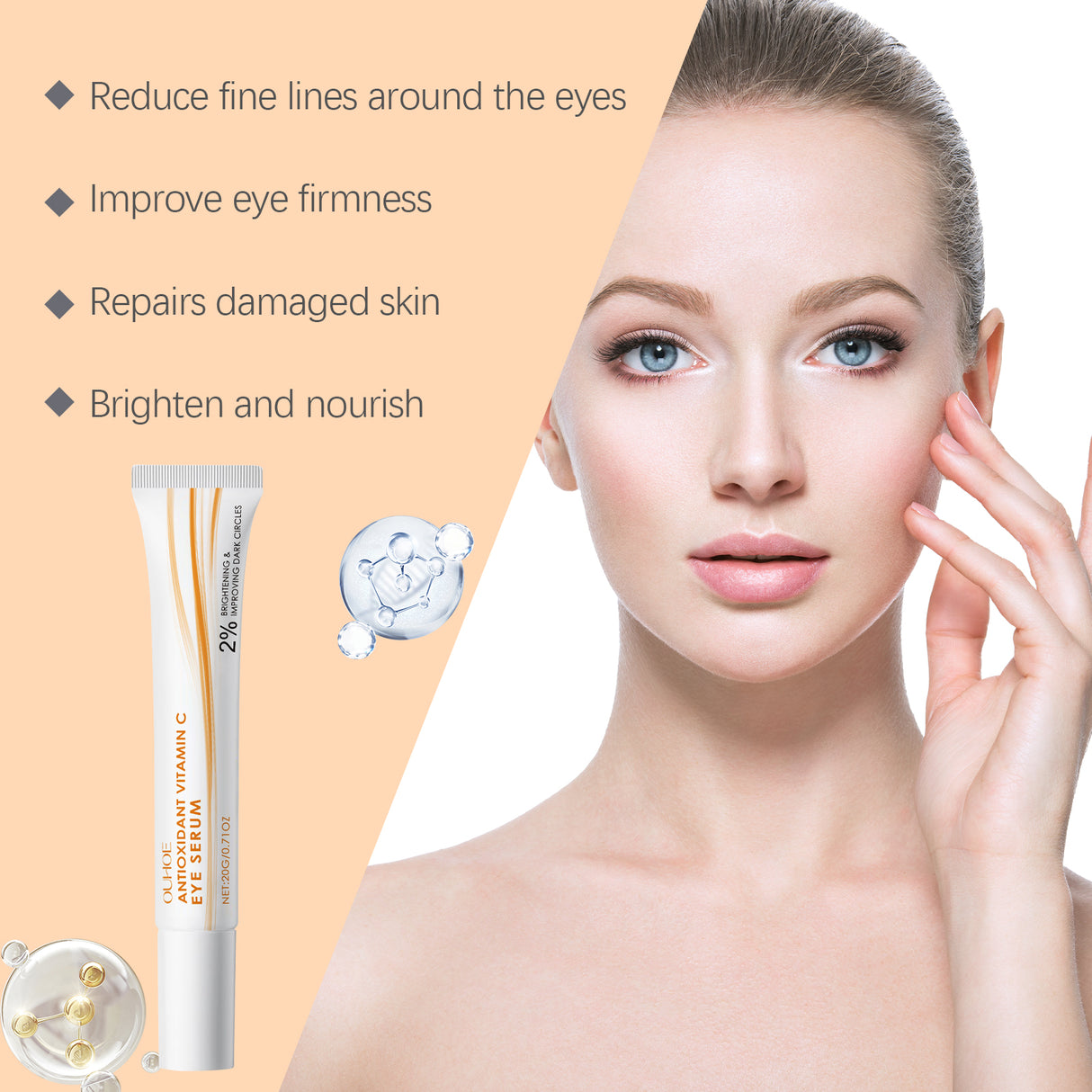 Repair Eye Cream Reduces Fine Lines, Hydrates, Firms, Improves Skin Condition Around Eyes, Massages And Pampers Eyes
