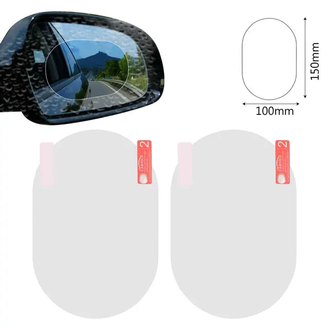2PCS/Set Anti Fog Car Mirror Window Clear Film Anti-glare Car Rearview Mirror Protective Film Waterproof Rainproof Car Sticker - V.I.P Digital Presence