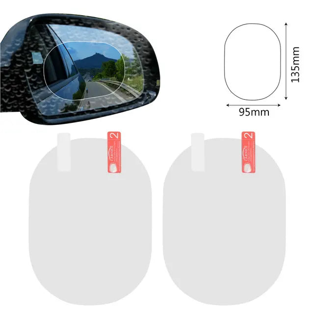 2PCS/Set Anti Fog Car Mirror Window Clear Film Anti-glare Car Rearview Mirror Protective Film Waterproof Rainproof Car Sticker - V.I.P Digital Presence