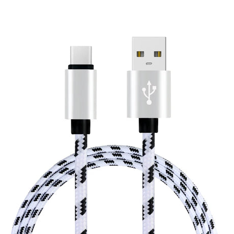 1M Grid Braided Cotton Fast USB Type C USB Data Charger Charging Cable - V.I.P Digital Presence
