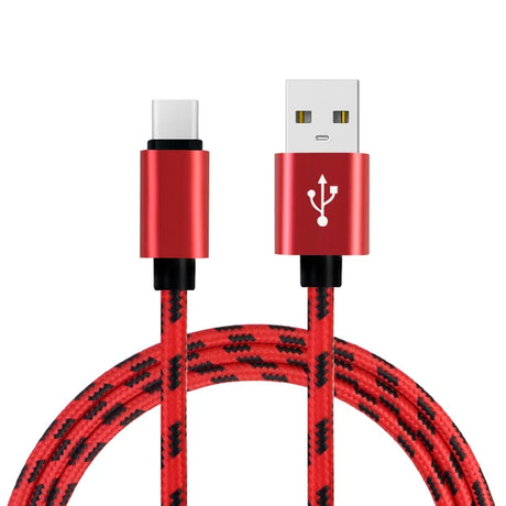 1M Grid Braided Cotton Fast USB Type C USB Data Charger Charging Cable - V.I.P Digital Presence