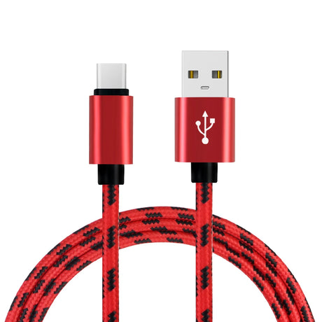 1M Grid Braided Cotton Fast USB Type C USB Data Charger Charging Cable - V.I.P Digital Presence