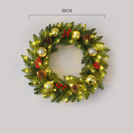 Christmas wreath rattan 30/40/50/60cm Christmas decoration wreath door hanging scene - V.I.P Digital Presence