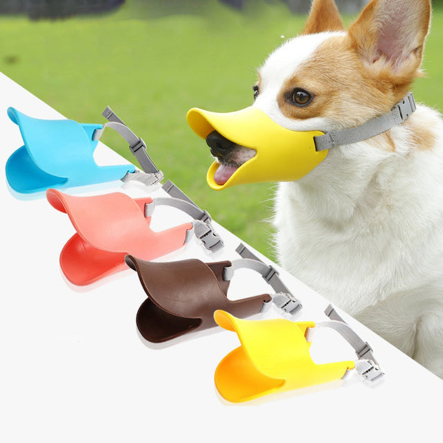 Dog Muzzle Anti-Bite and Anti-Bark Silicone Duckbill Muzzle Comfortable and Breathable Adjustable Strap Pet Mask - V.I.P Digital Presence