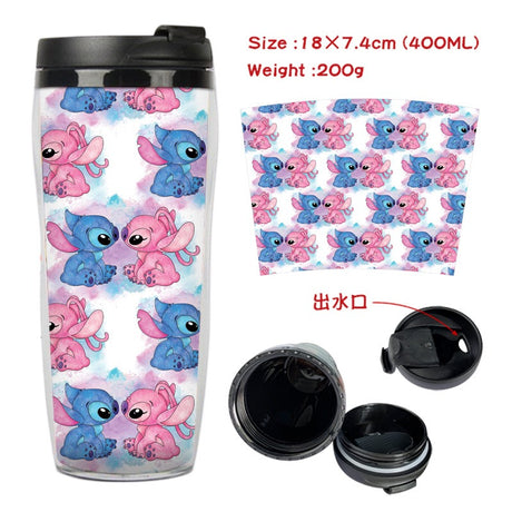 Stitch Stitch animation peripheral double-layer insulated plastic cup two-dimensional cartoon tea cup cold water kettle water cup - V.I.P Digital Presence