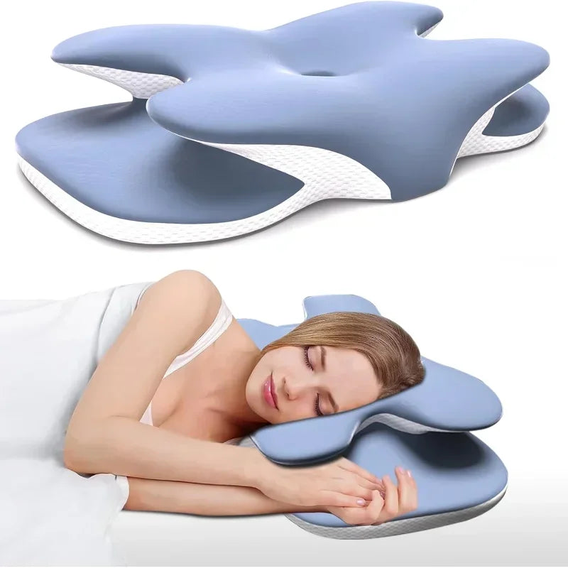 Ice Silk Pillowcase Ergonomic Cervical Pillow Memory Foam Pillow Neck Pain Relief Comes Adjustable Home for Back Side Sleepers - V.I.P Digital Presence
