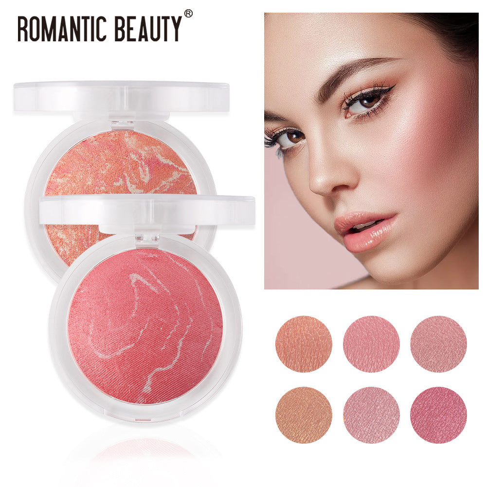 Romantic Beauty Highlighter Blush All-in-One Blush Palette Makeup Pearl Baked Powder Blush Palette - V.I.P Digital Presence