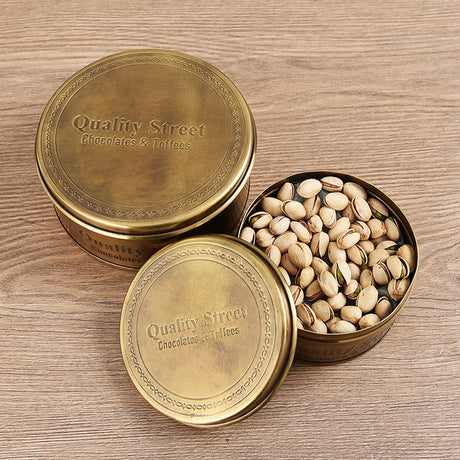 Vintage storage box, coffee can, chocolate candy can, tea can, decorative tabletop ornament - V.I.P Digital Presence