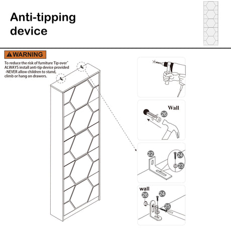 Shoe Storage Cabinet for Entryway, 5 Tiers Shoe Organizer with Carved Panels, Carving Shoe Closet,Vertical Shoe Cabinet - V.I.P Digital Presence