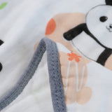 Saco de dormir para niños de algodón de cuatro capas de gasa con bonitos dibujos animados, antifrío, antipatadas, acolchado de algodón, clase A