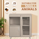 Guinea pig cage, 4 layers of hamster cage wood, with storage cabinet, mouse cage, openable top, acrylic window ，X-Large - V.I.P Digital Presence