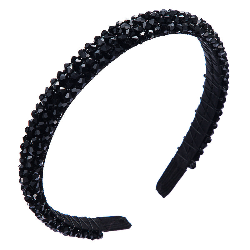 Korean Style Thin Edge Crystal Headband Women's Fashion Super Flash Headband Party Press Hair Accessories - V.I.P Digital Presence