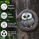 Owl pendant resin outdoor garden simulation animal tree hanging - V.I.P Digital Presence
