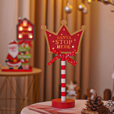LED Christmas decorative lights, stop signs, Christmas hats, crown shaped lights, storefront ambient lights - V.I.P Digital Presence
