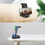 Three In One Wireless Charger Suitable for Mobile Phones, Headphones, Watches, Charging Brackets, Vertical Wireless Charging - V.I.P Digital Presence