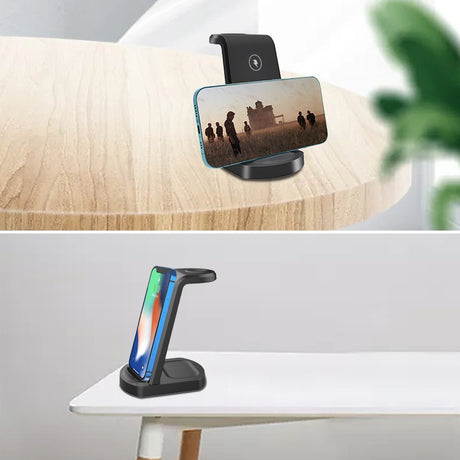 Three In One Wireless Charger Suitable for Mobile Phones, Headphones, Watches, Charging Brackets, Vertical Wireless Charging - V.I.P Digital Presence