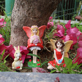 Creative resin elf statue with mushroom flower fairy ornaments - V.I.P Digital Presence