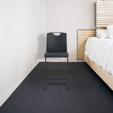 Black PU Chair Barstool Dining Counter Height Chair Set of 2
