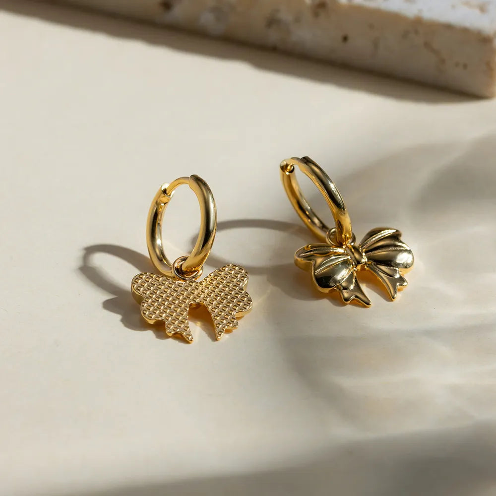 18K Gold-Plated Bow Earrings - V.I.P Digital Presence