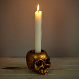 Small Golden Skull Decoration Desktop Small Storage succulent basin tabletop candle holder - V.I.P Digital Presence