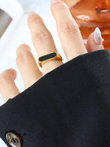French fashion exaggerated geometric weight glazed element ring - V.I.P Digital Presence