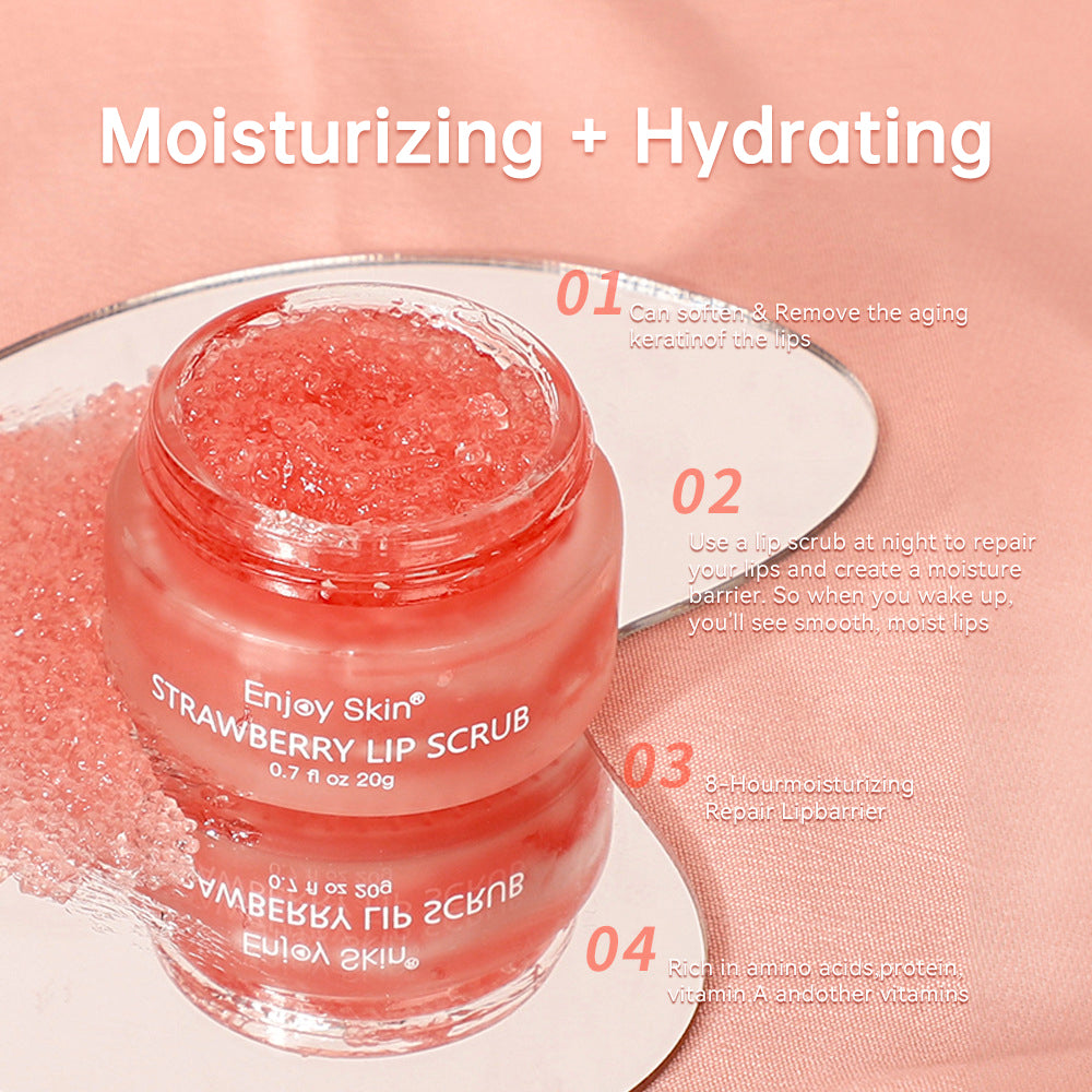 New updatse strawberry Lip Scrub Vegan Exfoliating Envase Para Sugar Pink Lip Scrub - V.I.P Digital Presence