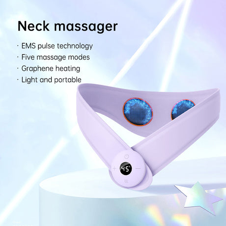 Neck Massager with Heat, Portable Neck Lymphatic Massager for Pain & Fatigue Relief - V.I.P Digital Presence