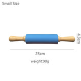 Wooden Handle Silicone Rolling Pin Rolling Pin Roller Flour Pin Small Medium And Large Household Baking Tools And Kitchenware - V.I.P Digital Presence