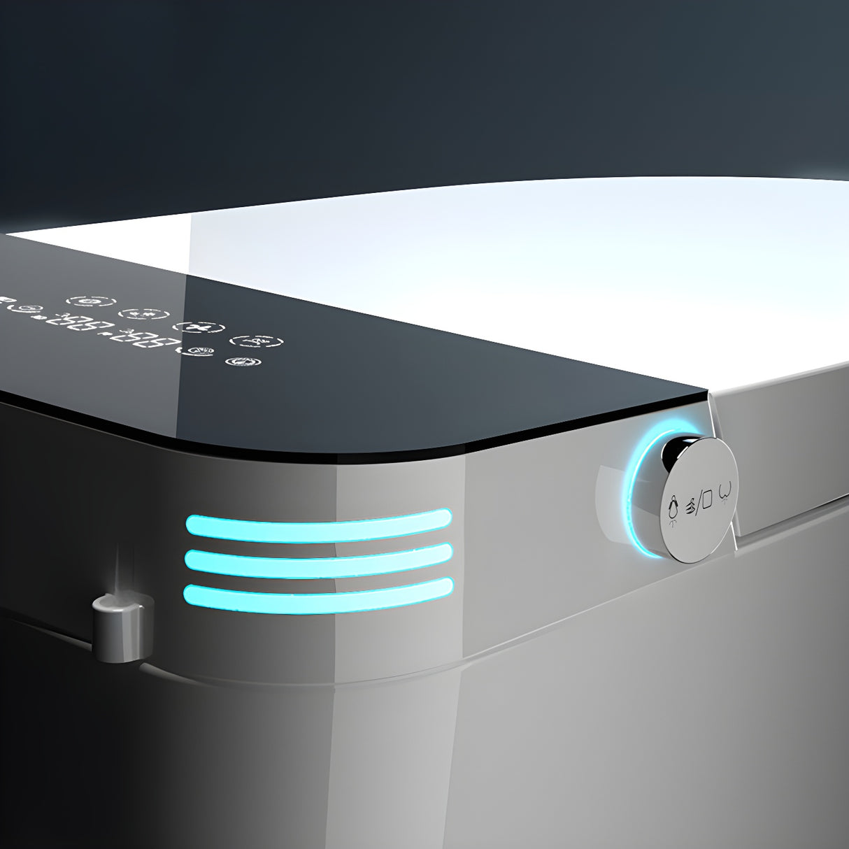 ST-GP-01 Smart Toilet with Heating, Portable Toilet with Automatic Opening and Closing, 1.28GPF Water Tank Free Toilet, White - V.I.P Digital Presence